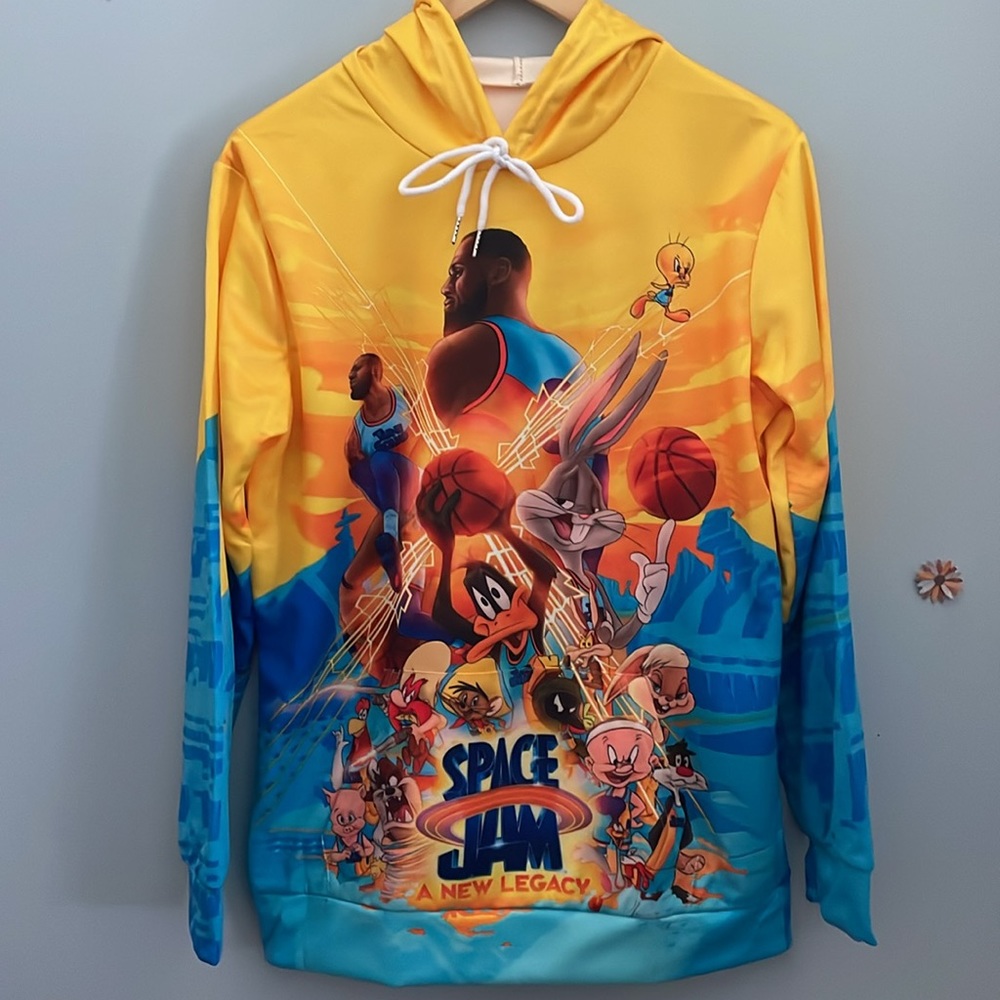 5/$25 Space Jam A New Legacy 3D Printed Hoodie Size L